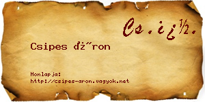 Csipes Áron névjegykártya